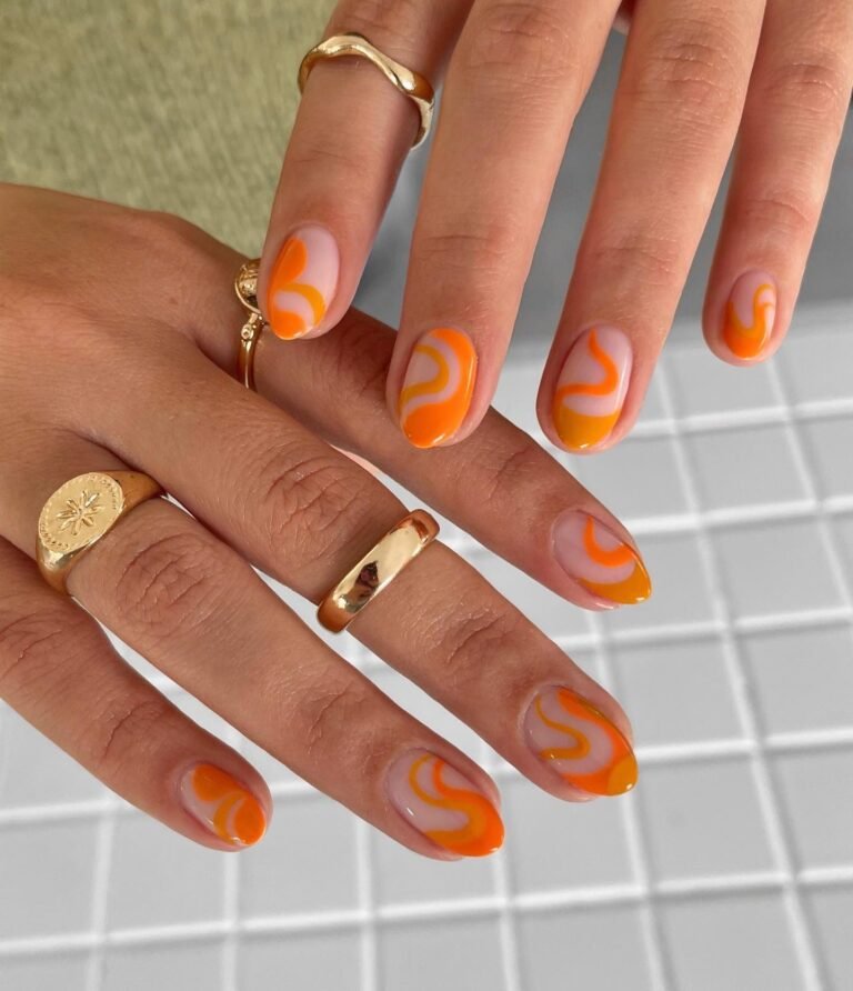 Bright & Fresh Orange Spring Nails Ideas for 2026