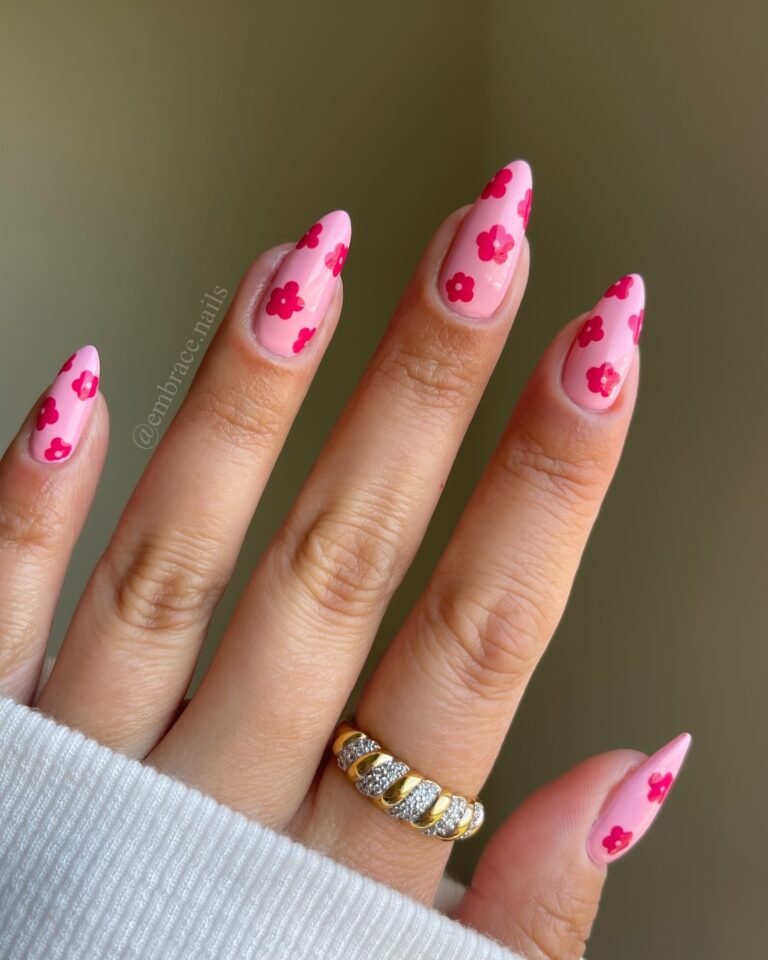 Pink Floral Nails Ideas for a Cute, Chic, and Feminine Manicure