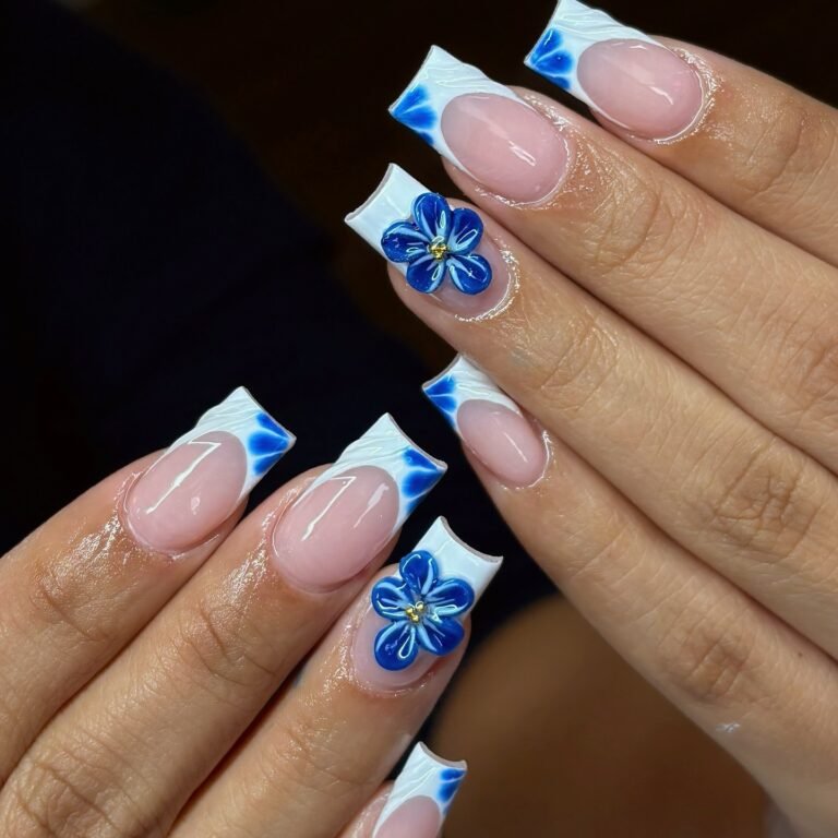 Blue Floral Nails Inspo: Pretty Spring Nail Designs for Every Vibe