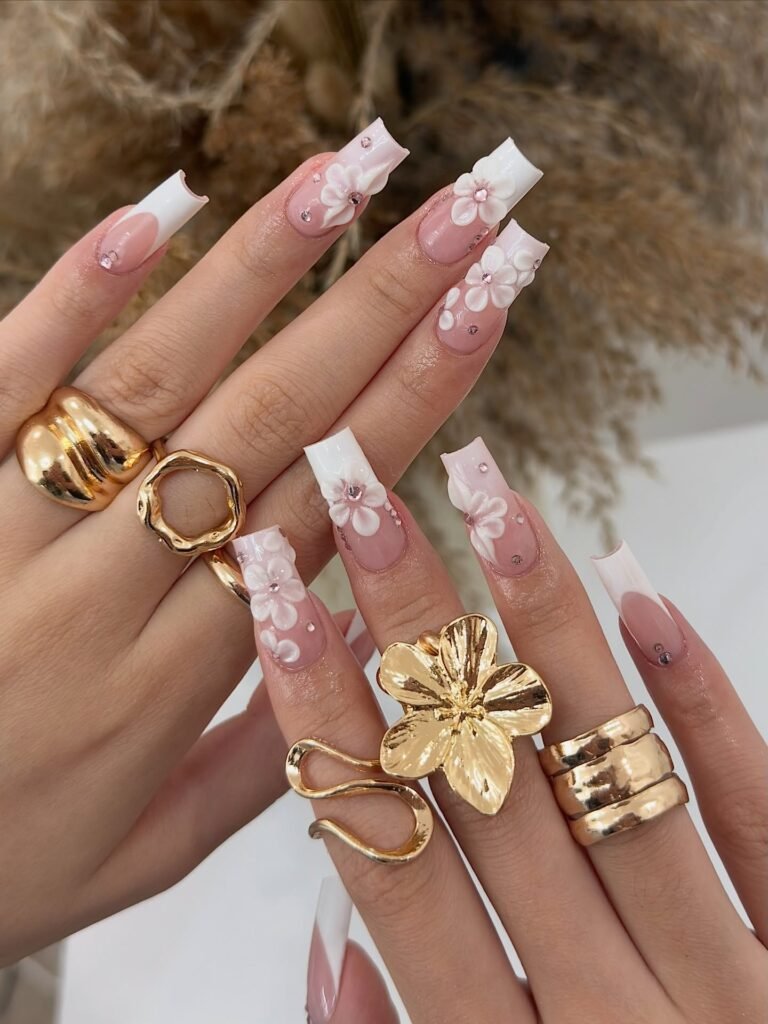 Stunning 3D Floral Nail Designs You’ll Want to Copy This Season
