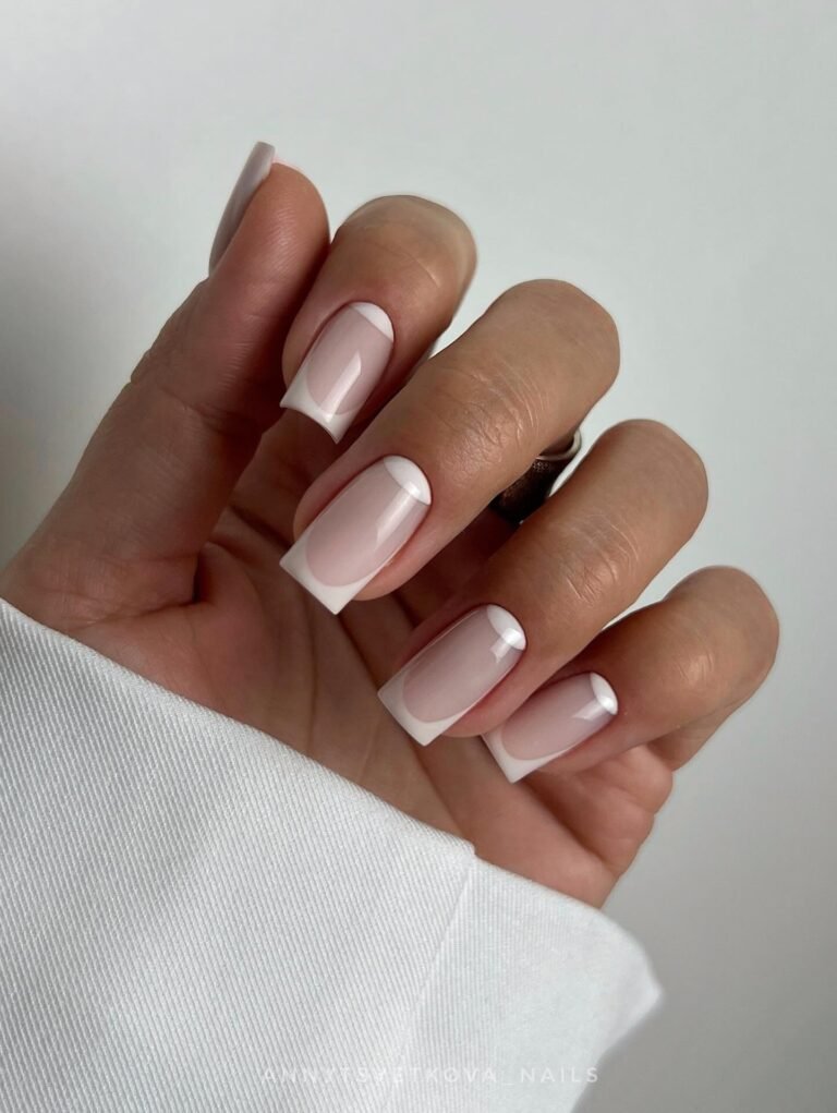 Timeless Half Moon Manicure Ideas That Always Look Classy